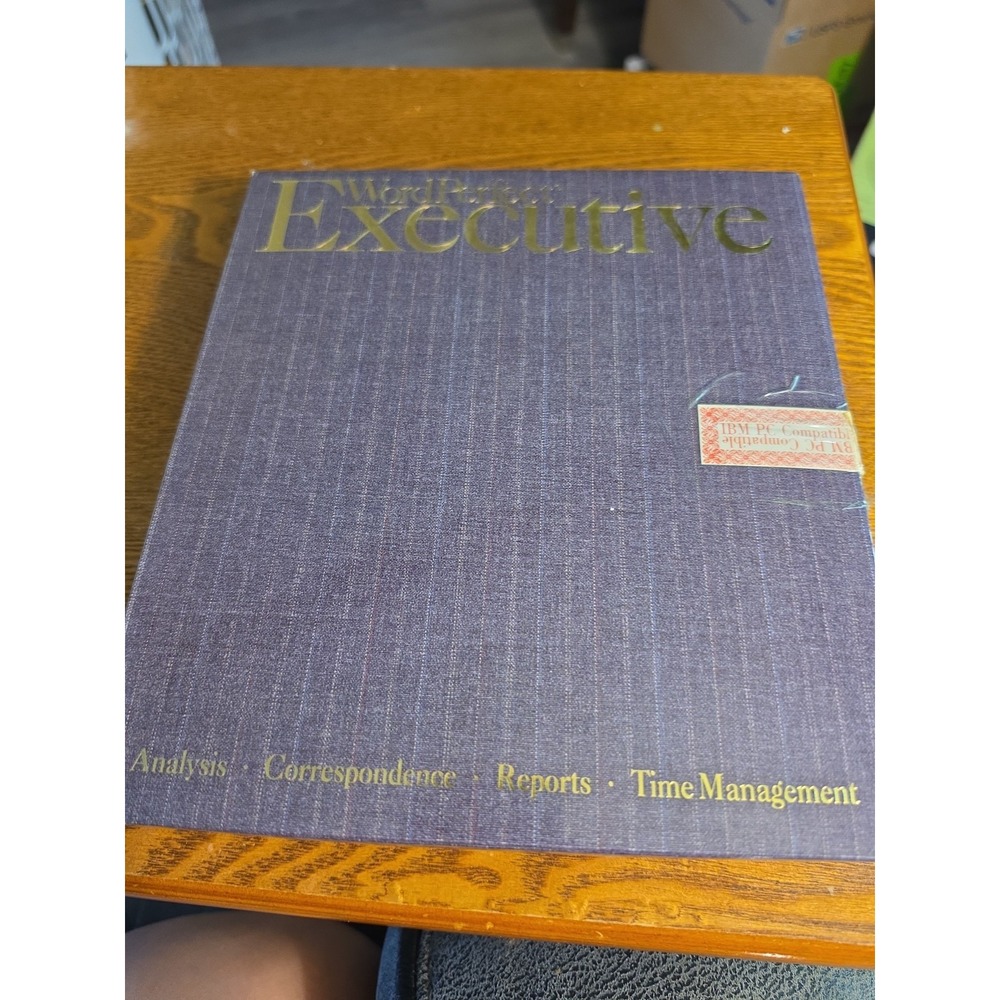 Word Perfect Executive PC Computer Program Software 3.5" & 5.25" Disks 1987